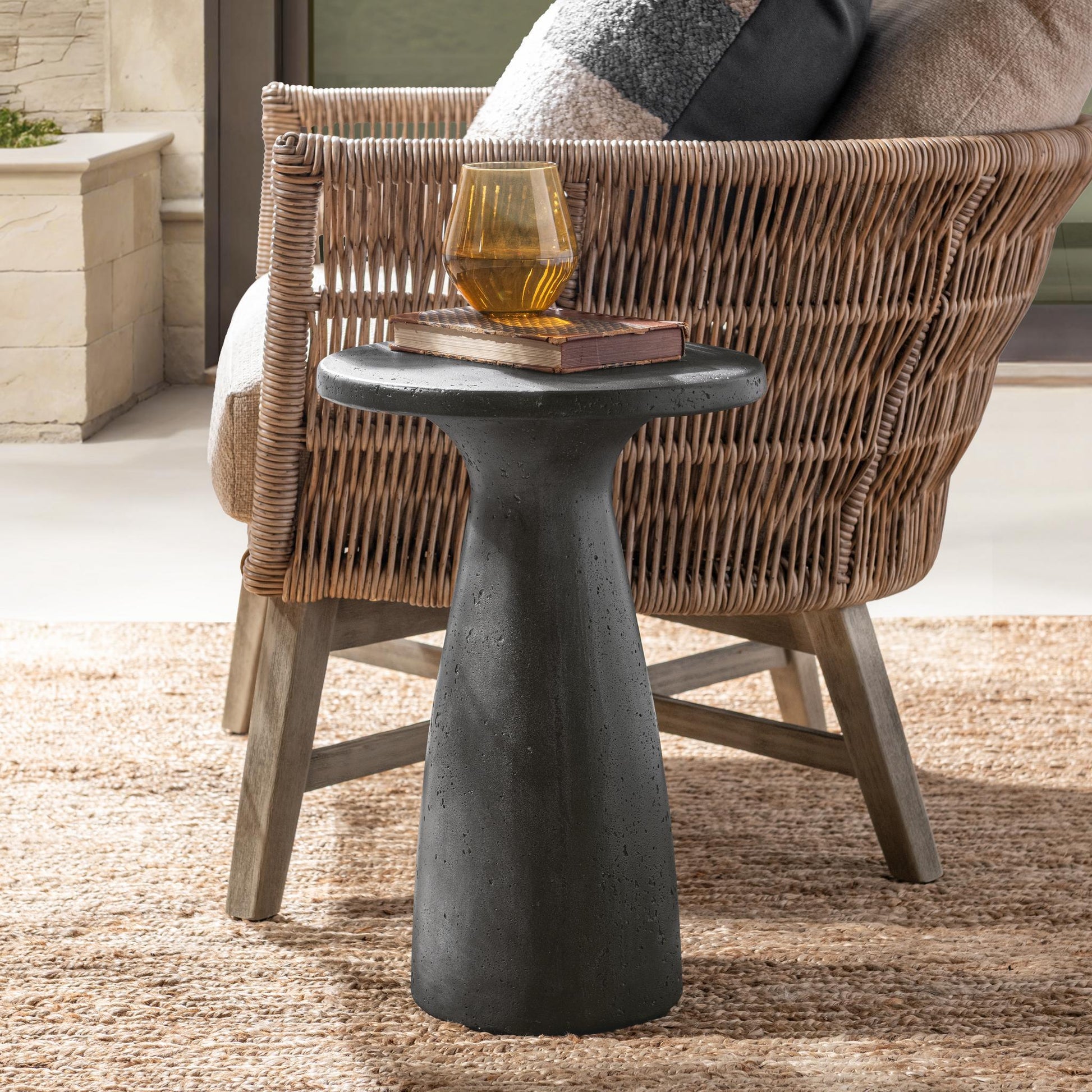 Collins Outdoor Accent Table - Dark Gray