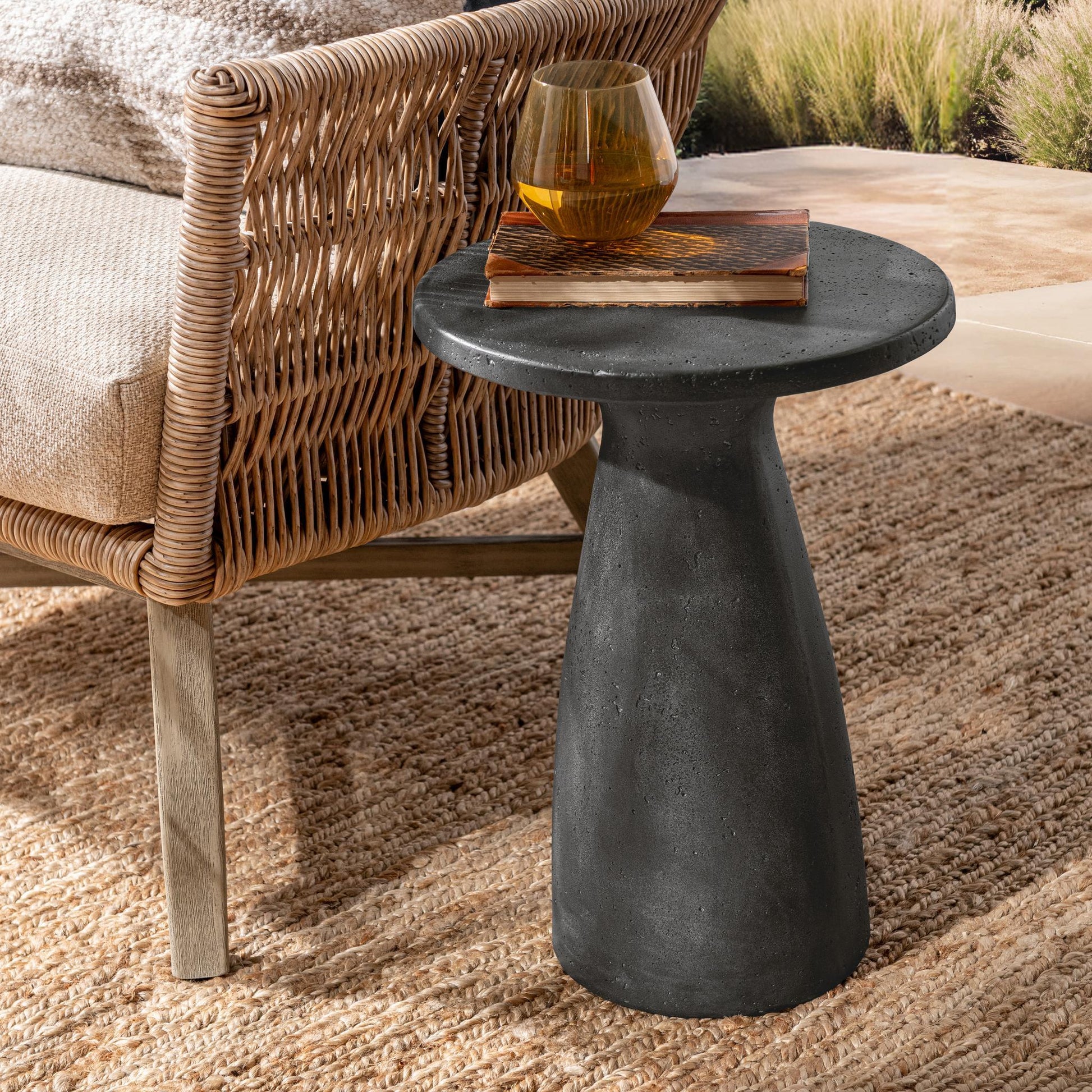 Collins Outdoor Accent Table - Dark Gray