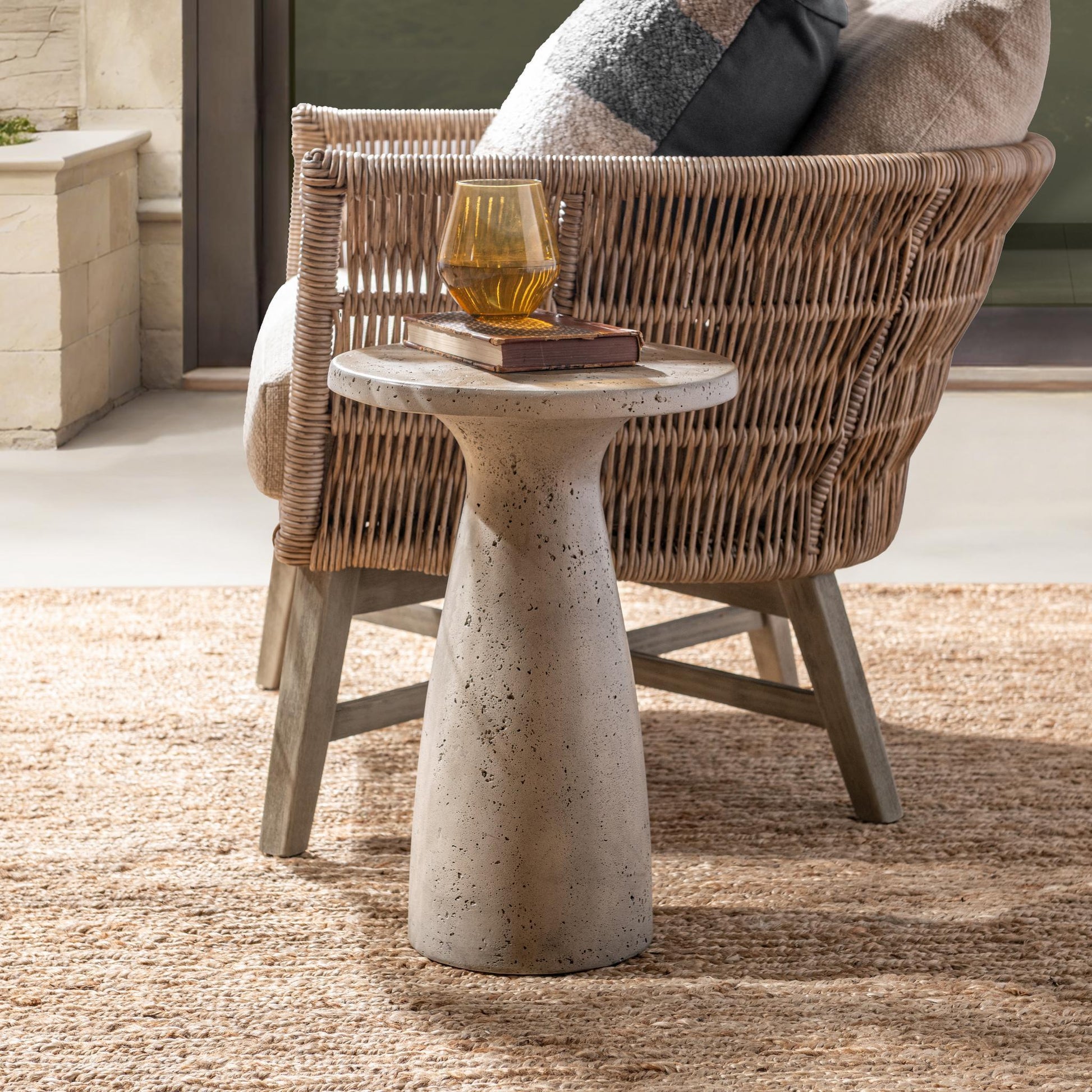 Collins Outdoor Accent Table - Light Gray