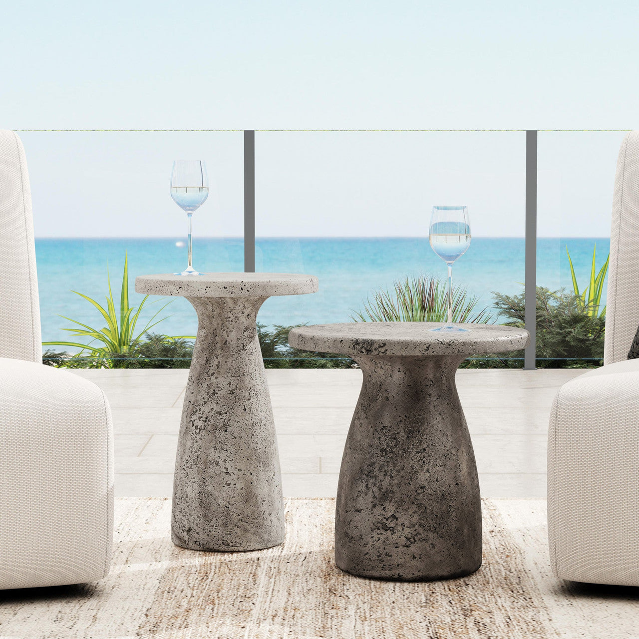 Collins 19" Accent Table - Light Gray
