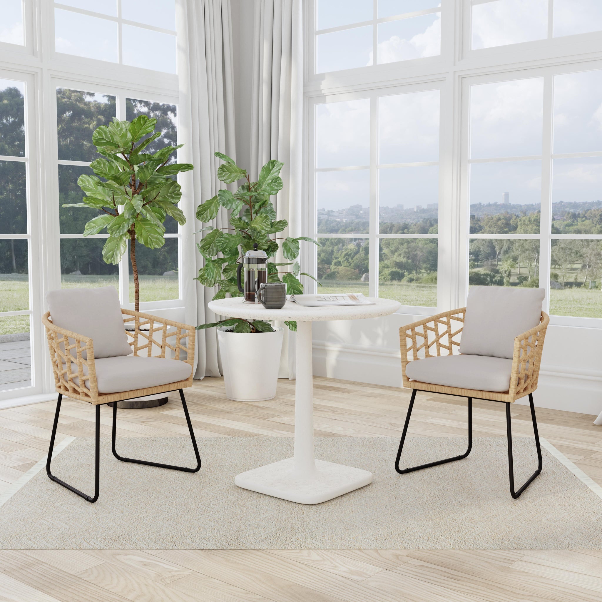 Paulina Outdoor Bistro Table - White