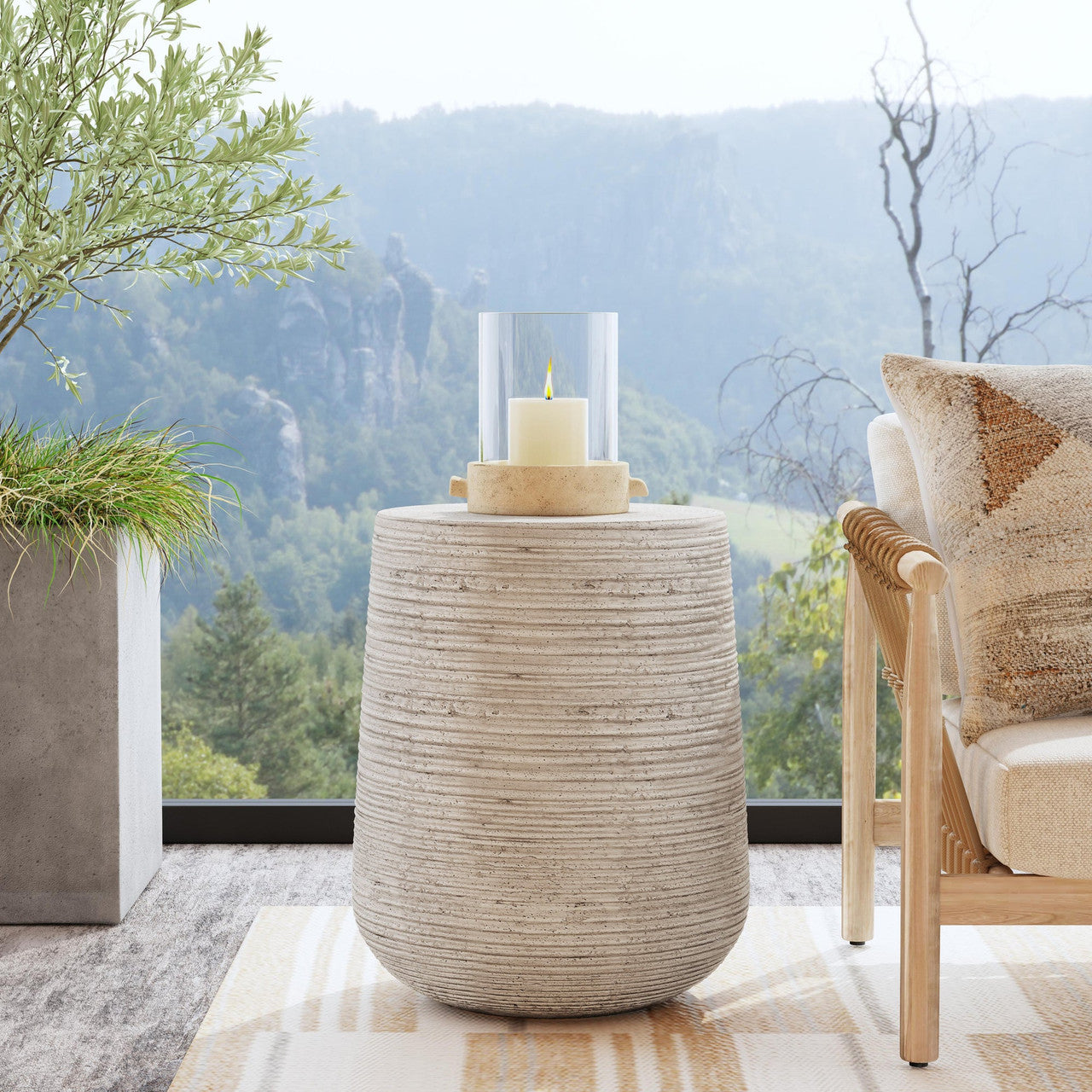 Nellie Outdoor Round End Table