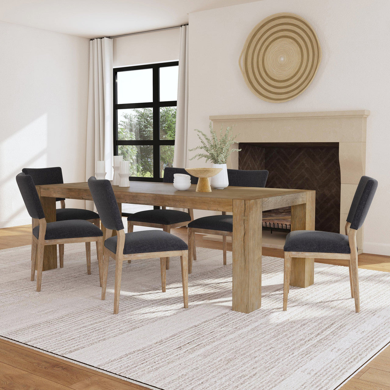 Kingston Solid Wood Rectangle Dining Table - Cafe Brown
