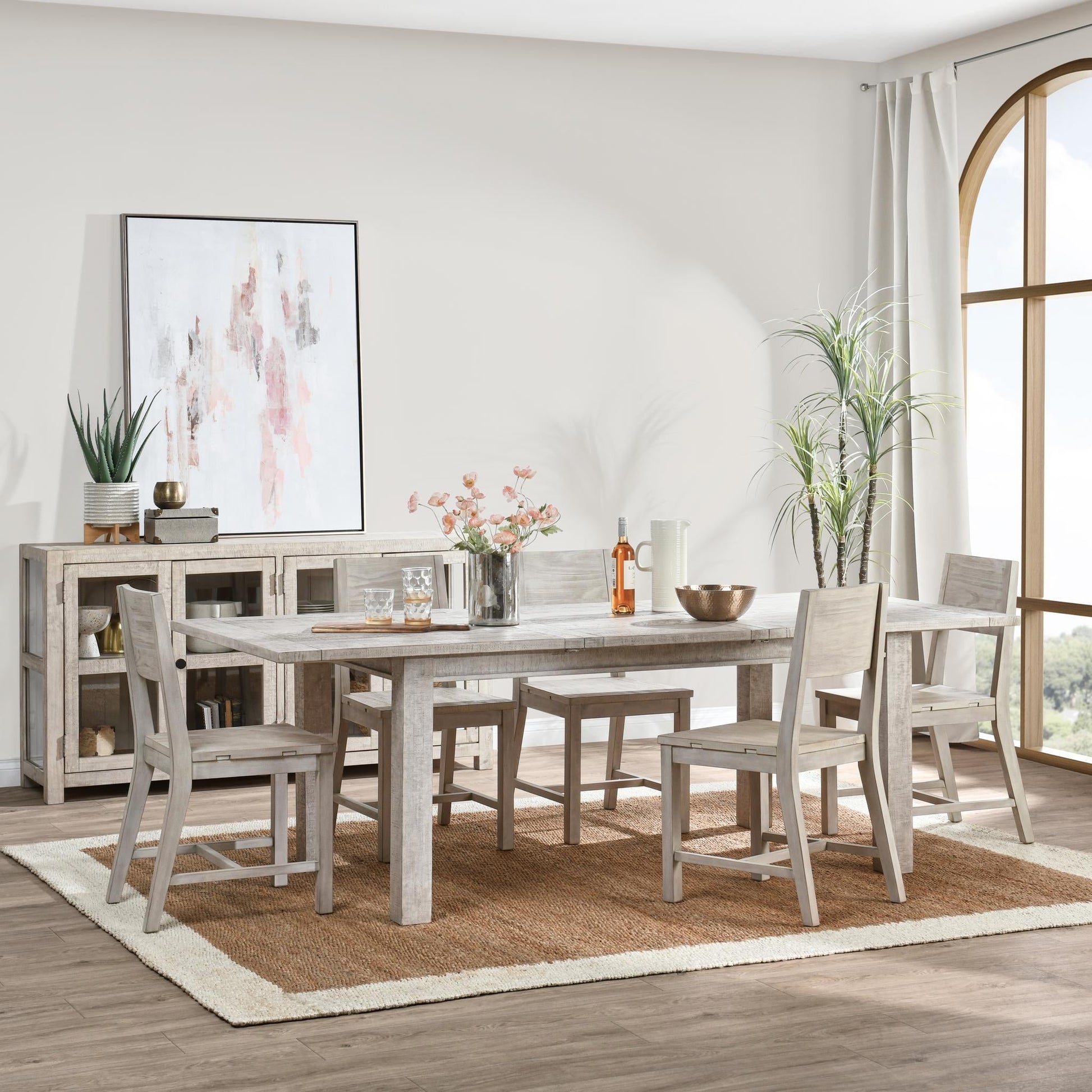 Driftwood Extendable Dining Table - Antique Ivory