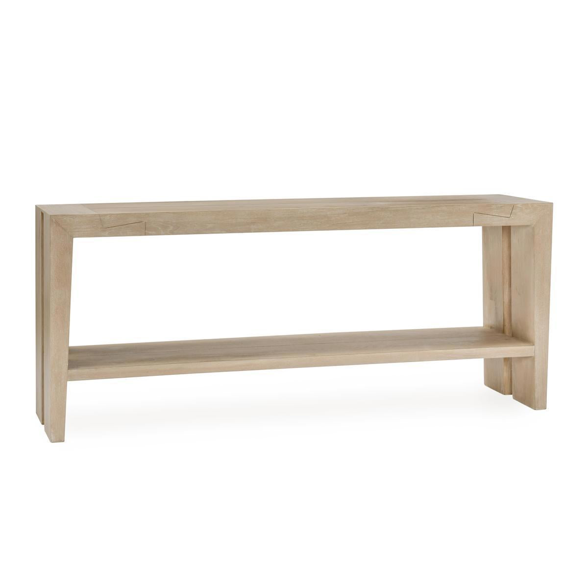 Troy Console Table - Suede Brown