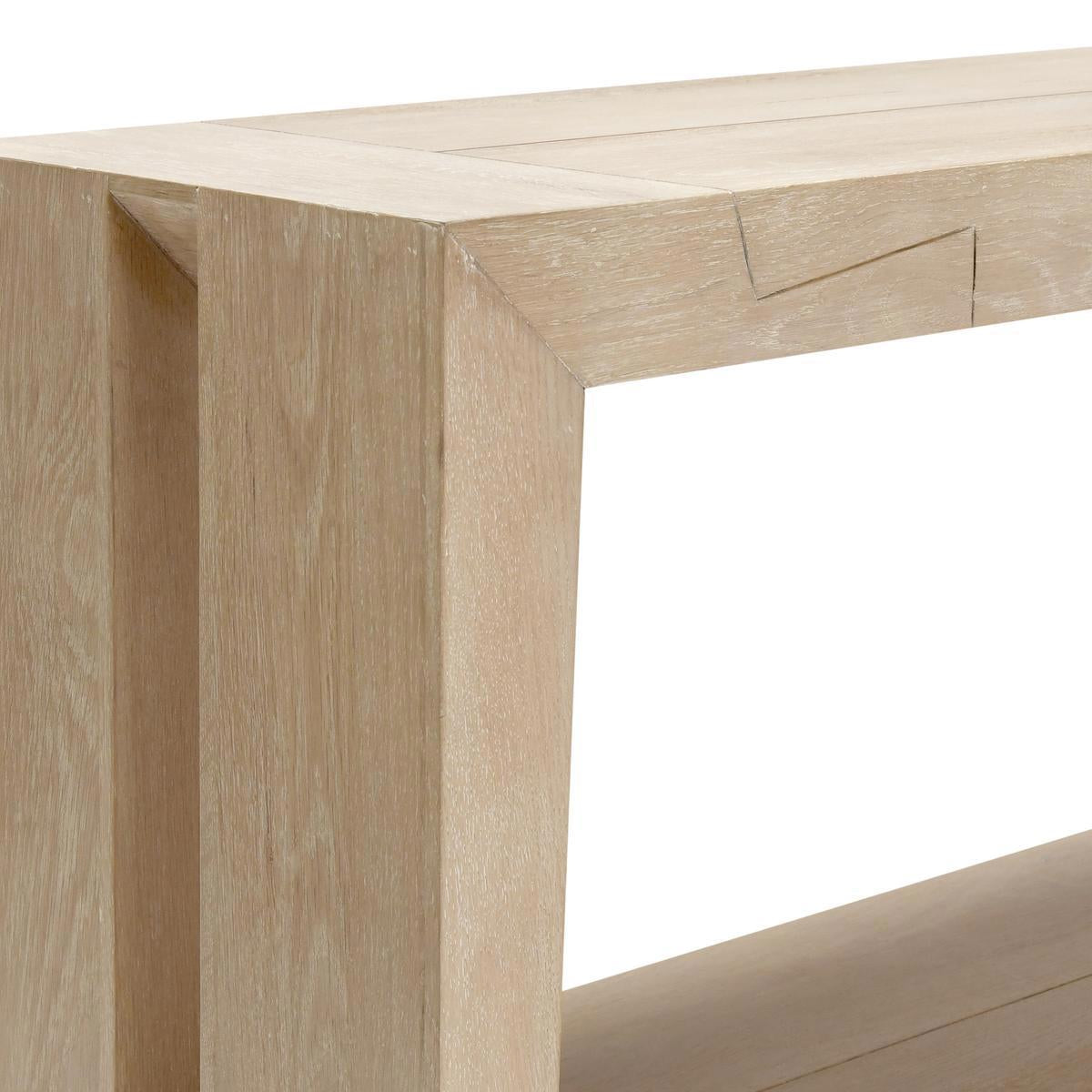 Troy Console Table - Suede Brown