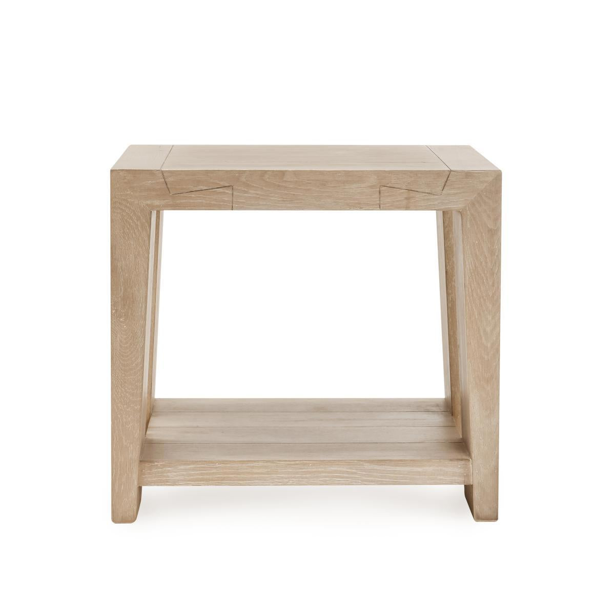 Troy End Table - Suede Brown