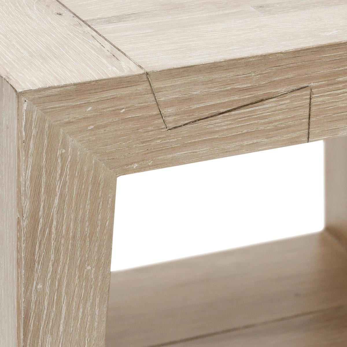Troy End Table - Suede Brown