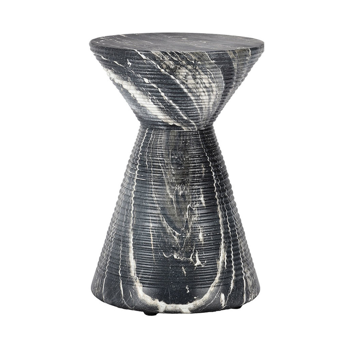Fern Outdoor Round Accent Table - Black