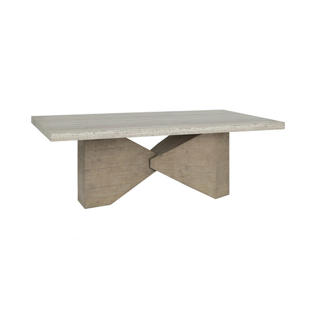 Ravenna 84" Dining Table Distressed Grey/Antique White