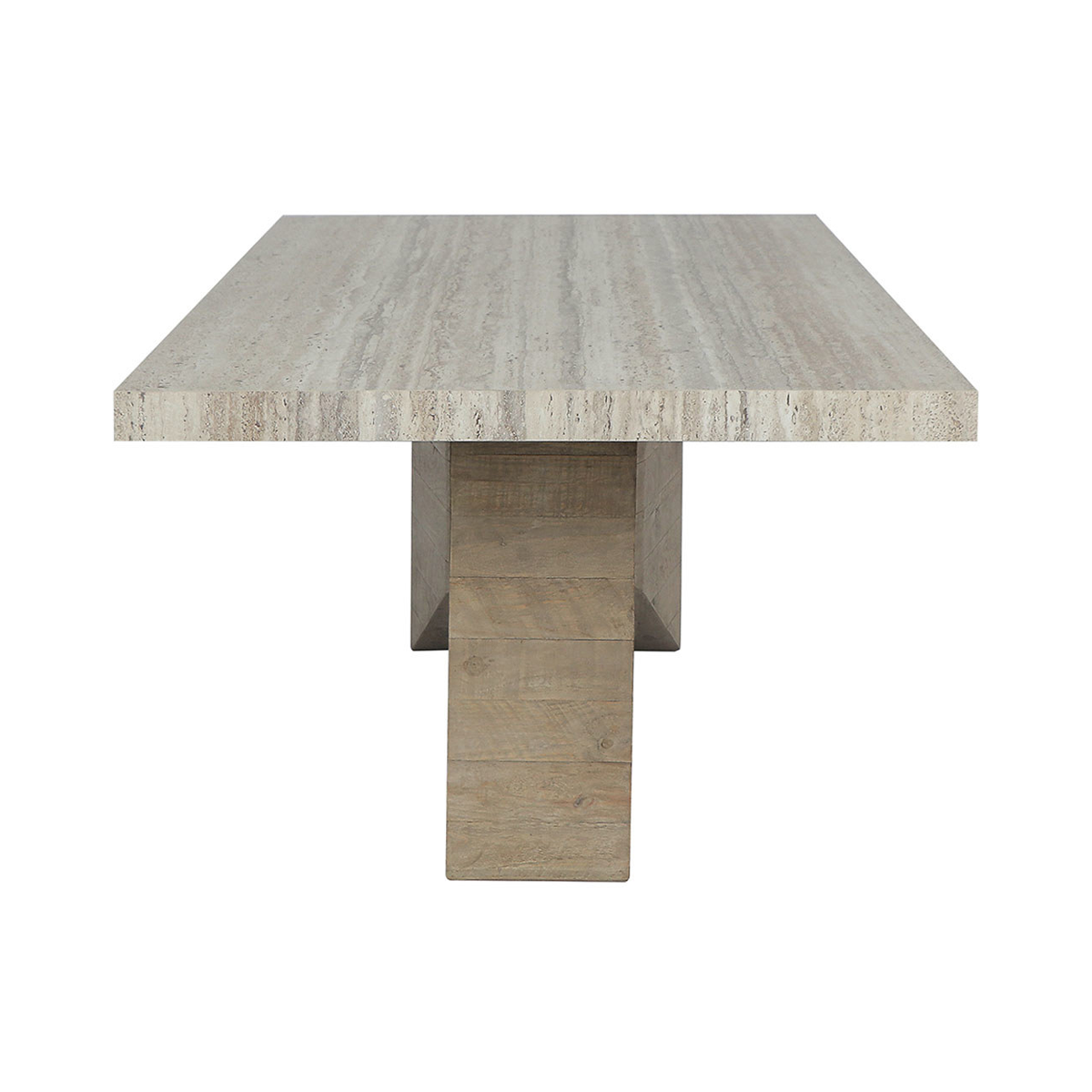 Ravenna 84" Dining Table Distressed Grey/Antique White
