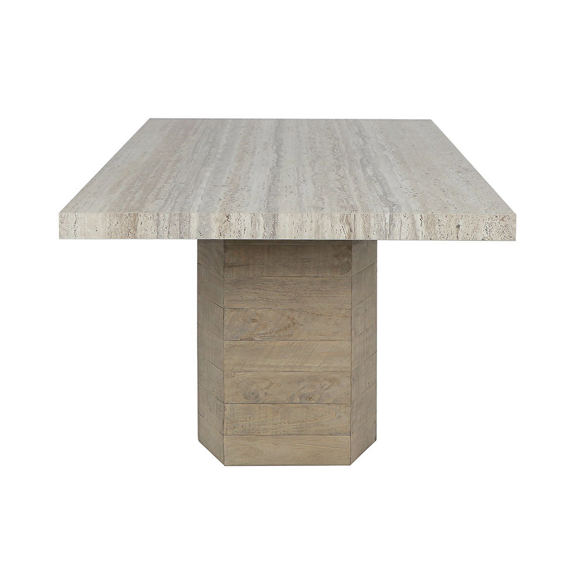 Ravenna 84" Dining Table Distressed Grey/Antique White