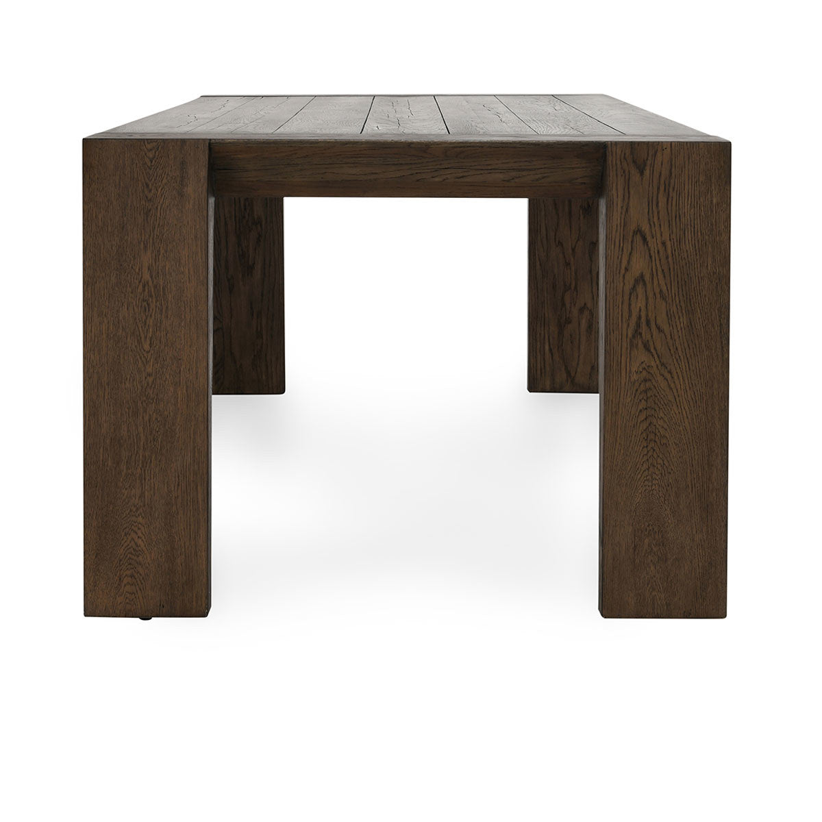 Troy Dining Table - Suede Brown - Antique Brown