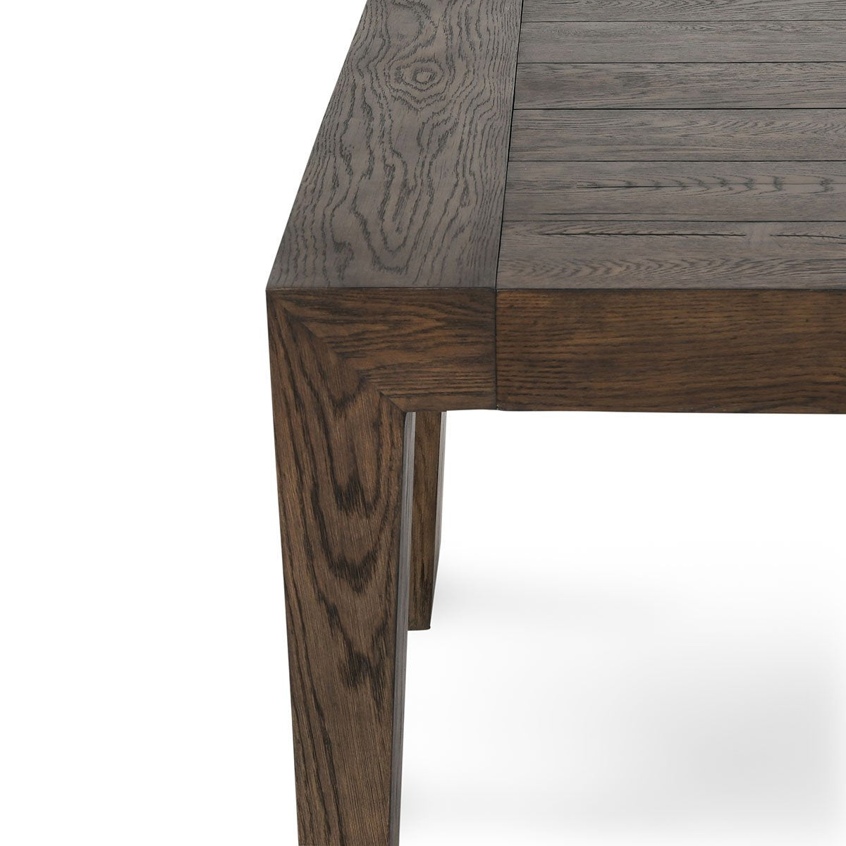 Troy Dining Table - Suede Brown - Antique Brown
