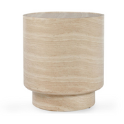 Mckenna Outdoor End Table - Beige - Travertine