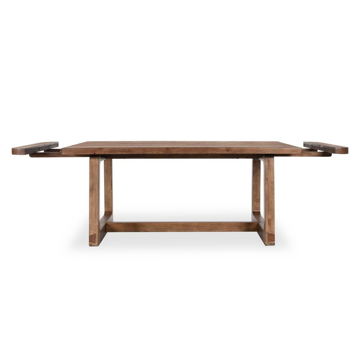 Lyra Pine Wood 80-110" Extension Dining Table Smoke Brown