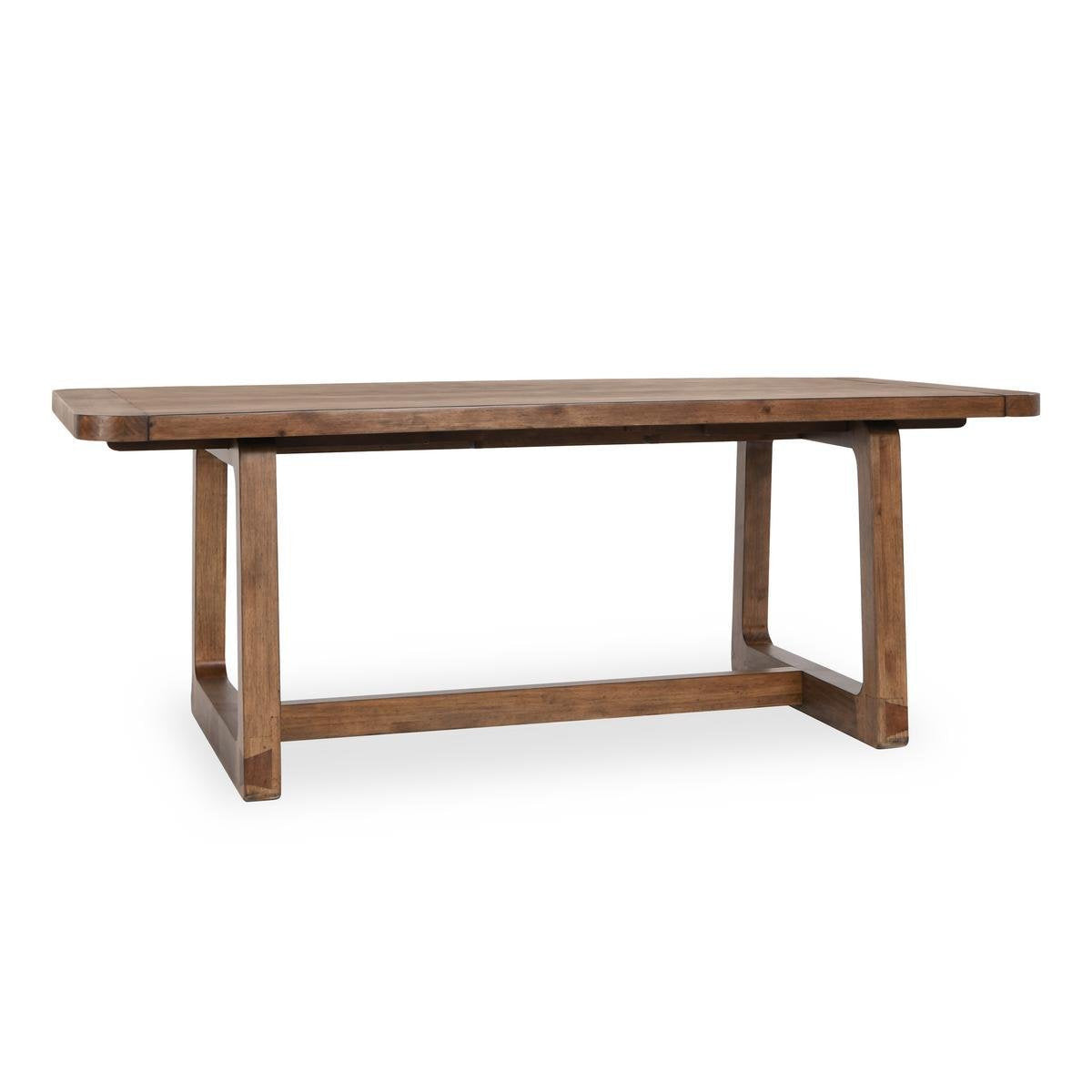Lyra Pine Wood 80-110" Extension Dining Table Smoke Brown