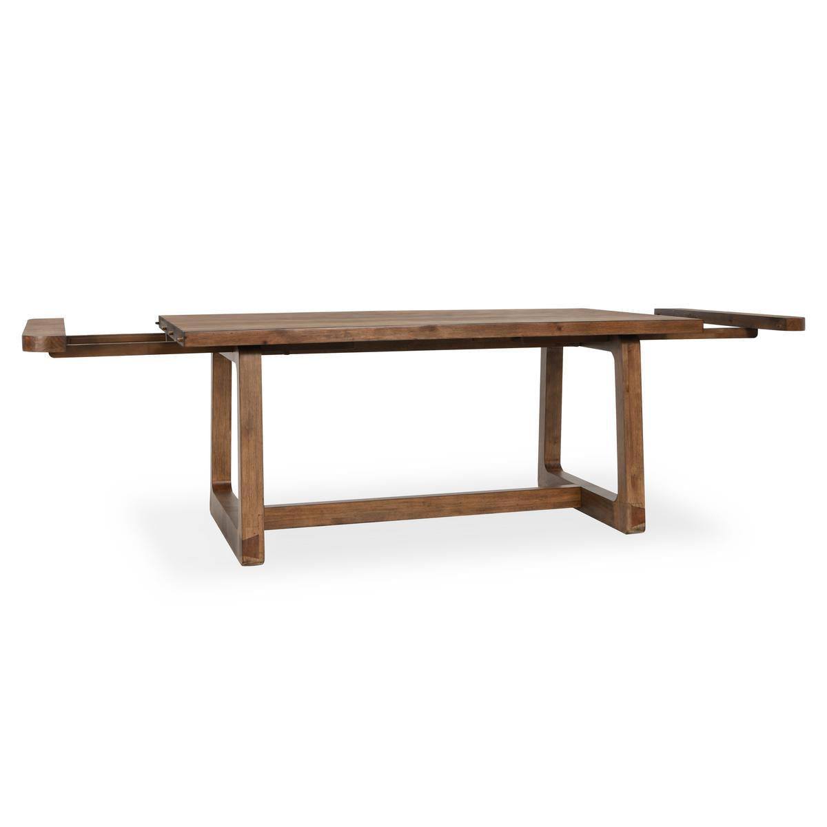 Lyra Pine Wood 80-110" Extension Dining Table Smoke Brown