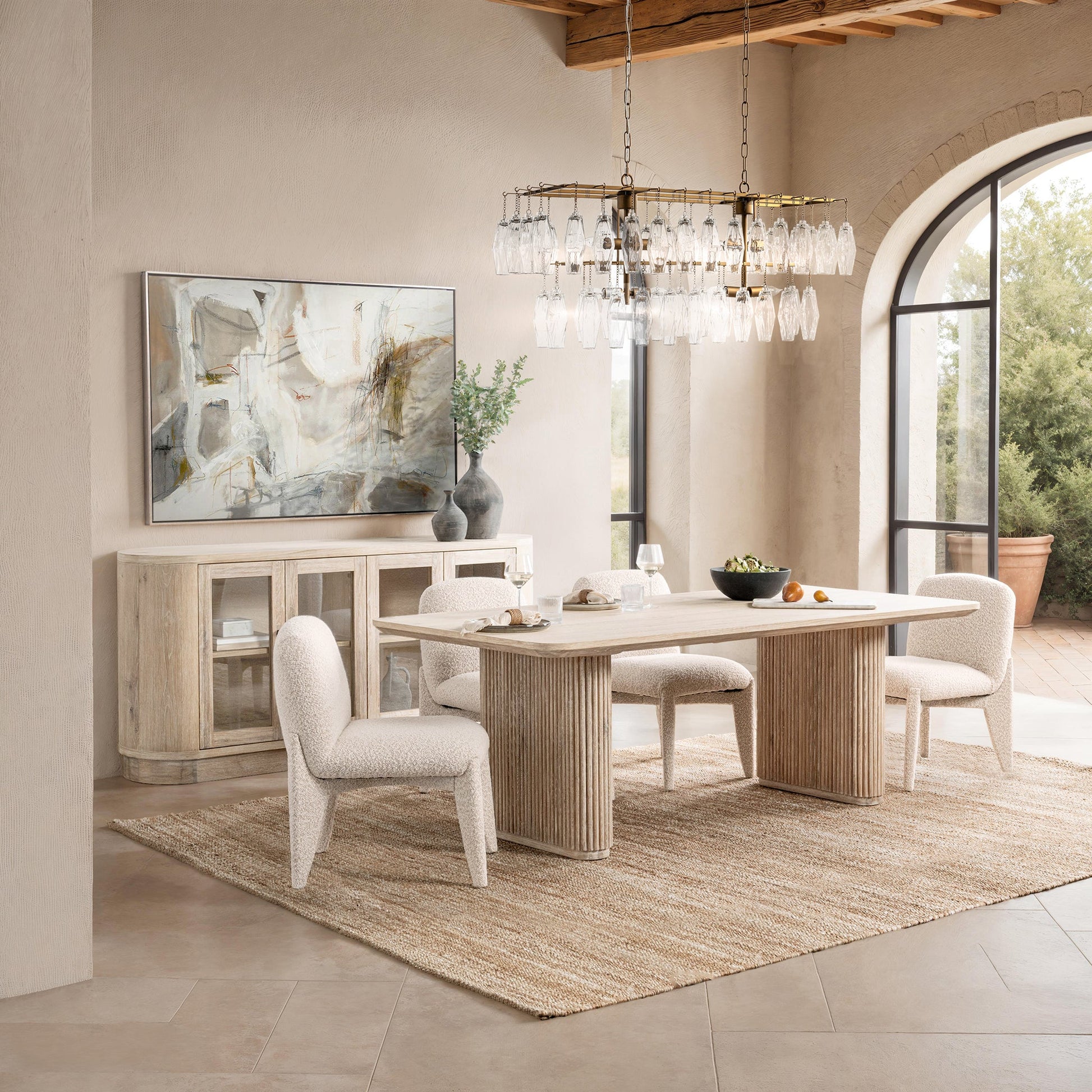 Vander Dining Table - Cream Washed