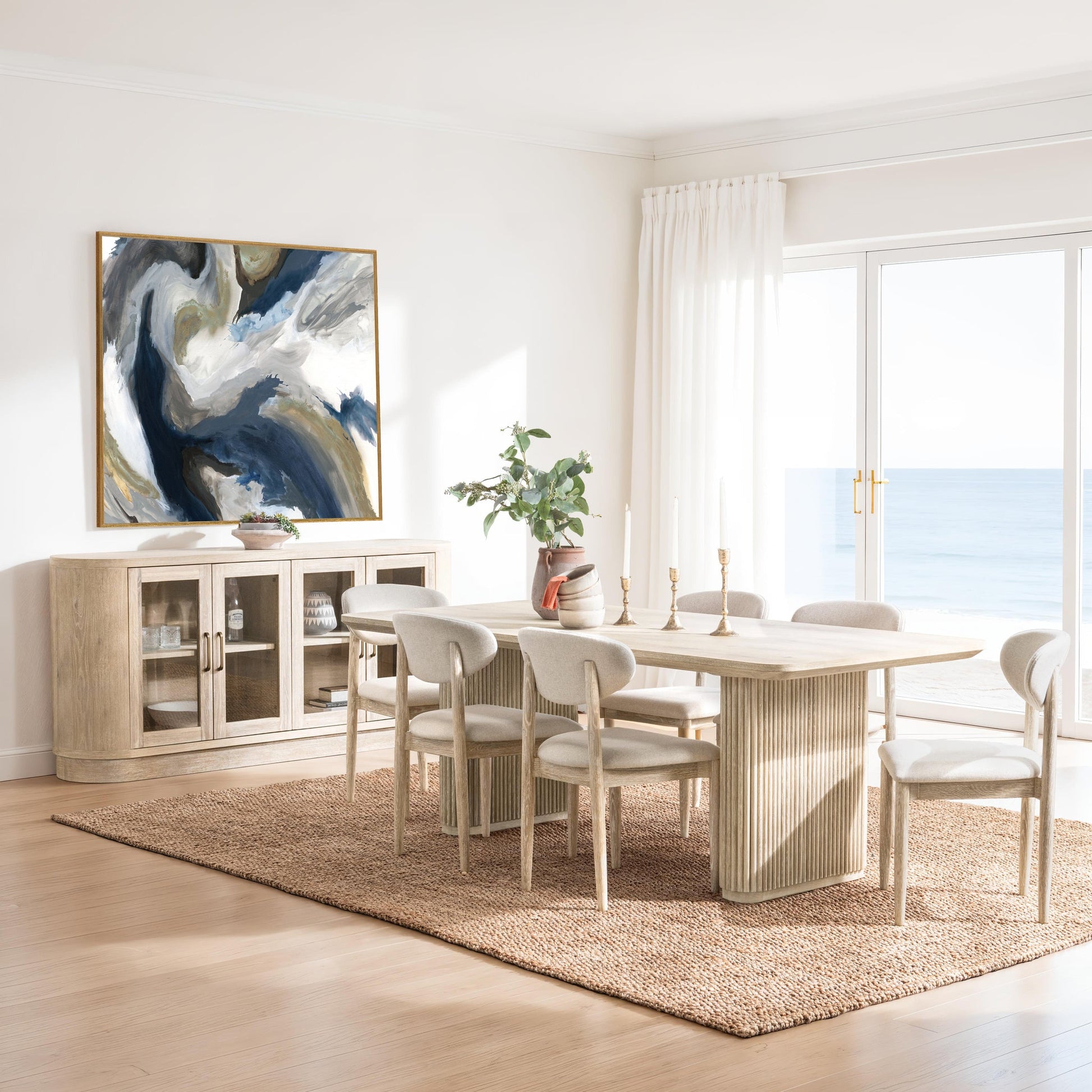 Vander Dining Table - Cream Washed