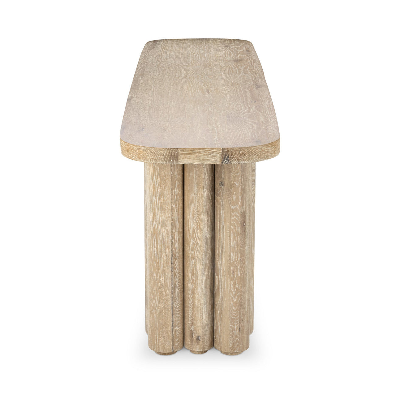 Tiber Solid Wood Rectangle Console Table - Cream Washed