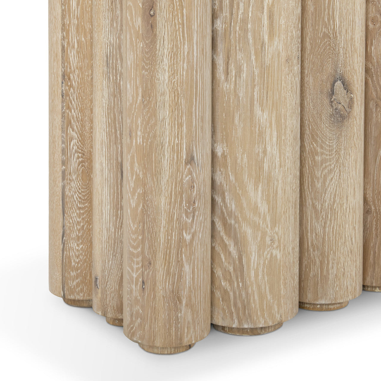 Tiber Solid Wood Rectangle Console Table - Cream Washed