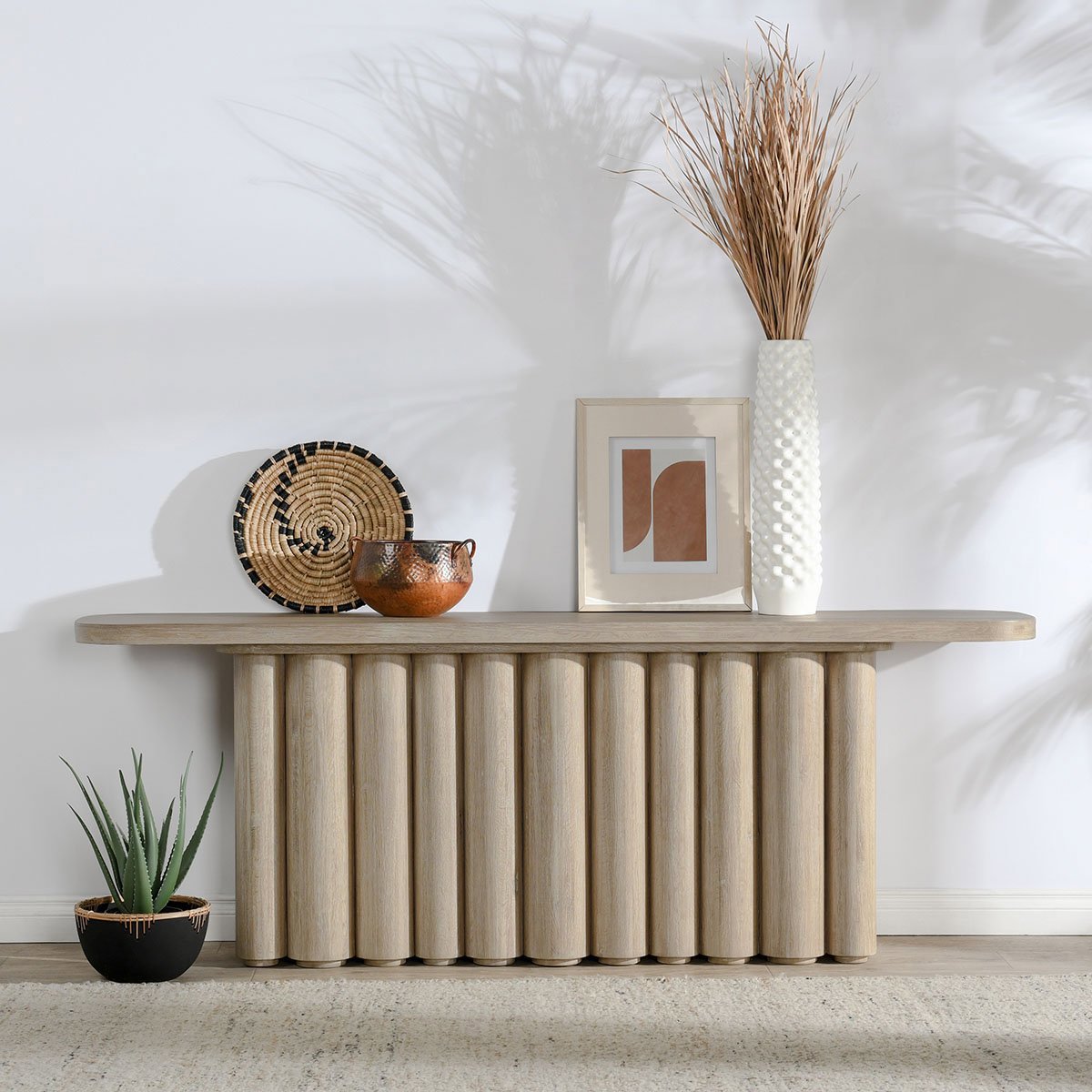 Tiber Console Table - Cream Washed