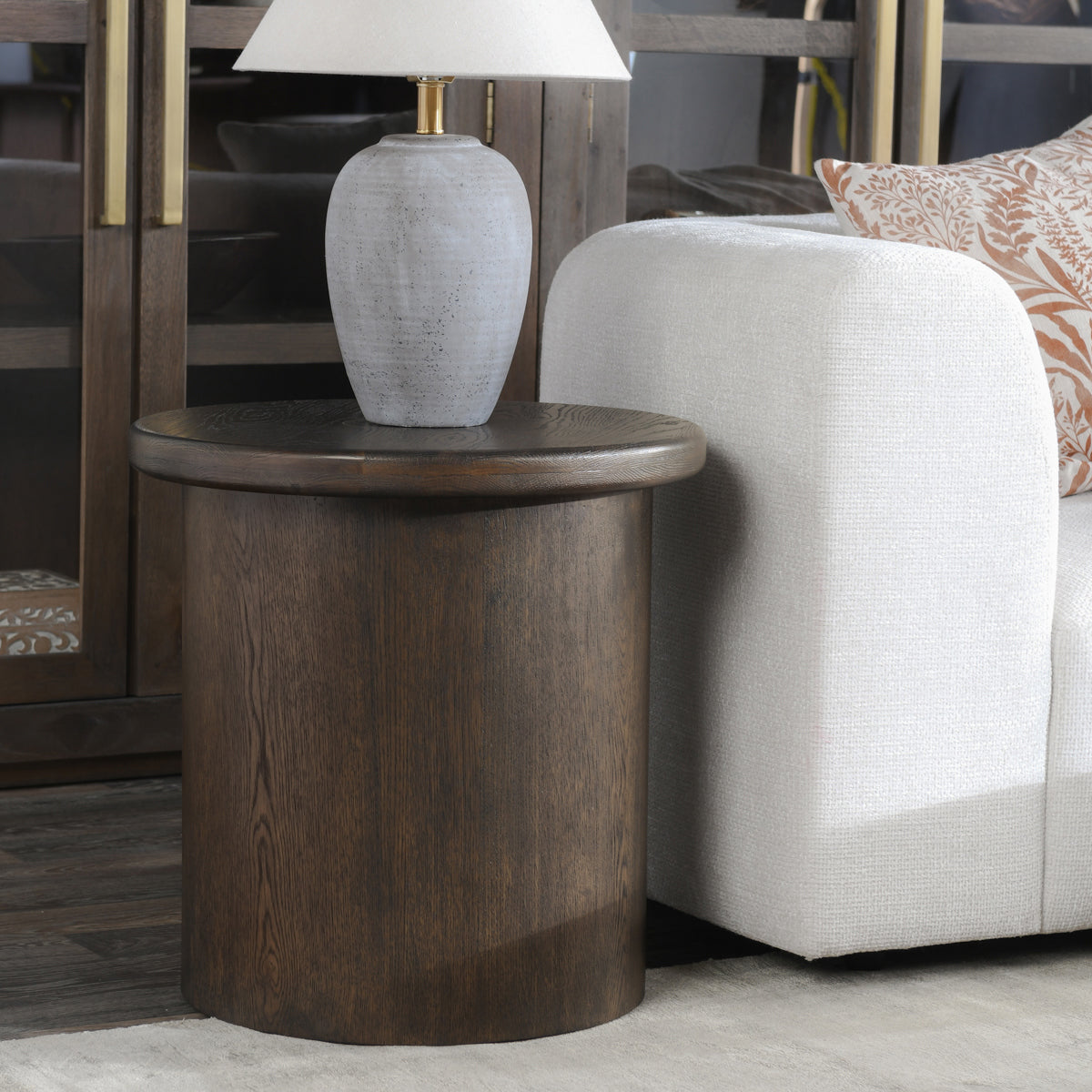 Runa End Table - Coffee Brown