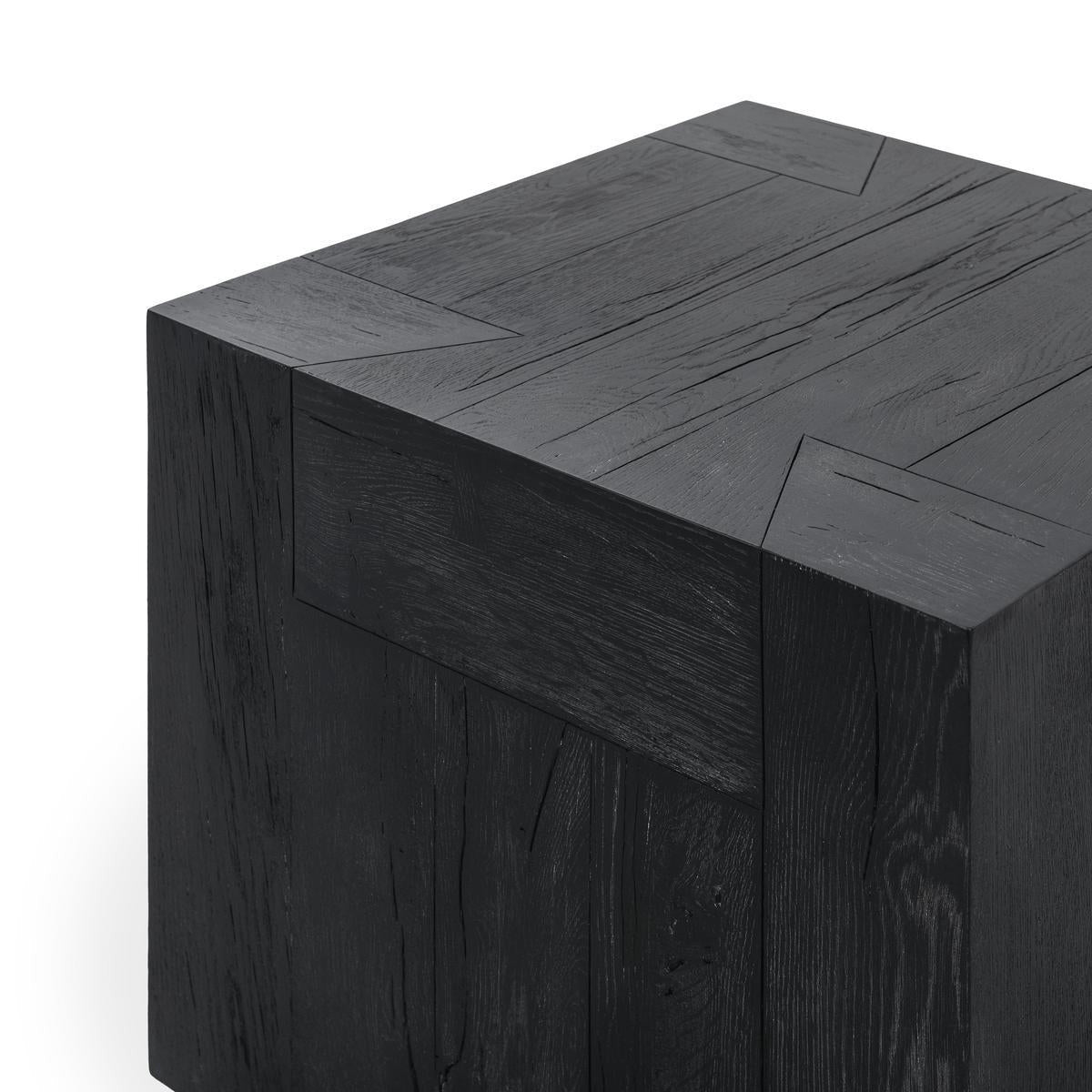 Bristol Solid Wood Square End Table - Black