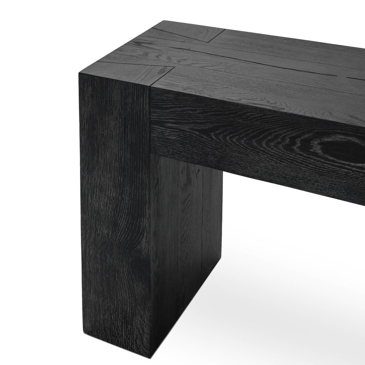 Bristol Solid Wood Rectangle Console Table - Black