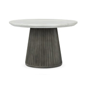 Caspia Outdoor Dining Table - Snowdrift White/Black