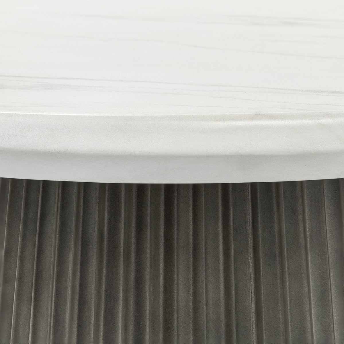 Caspia Outdoor Dining Table - Snowdrift White/Black