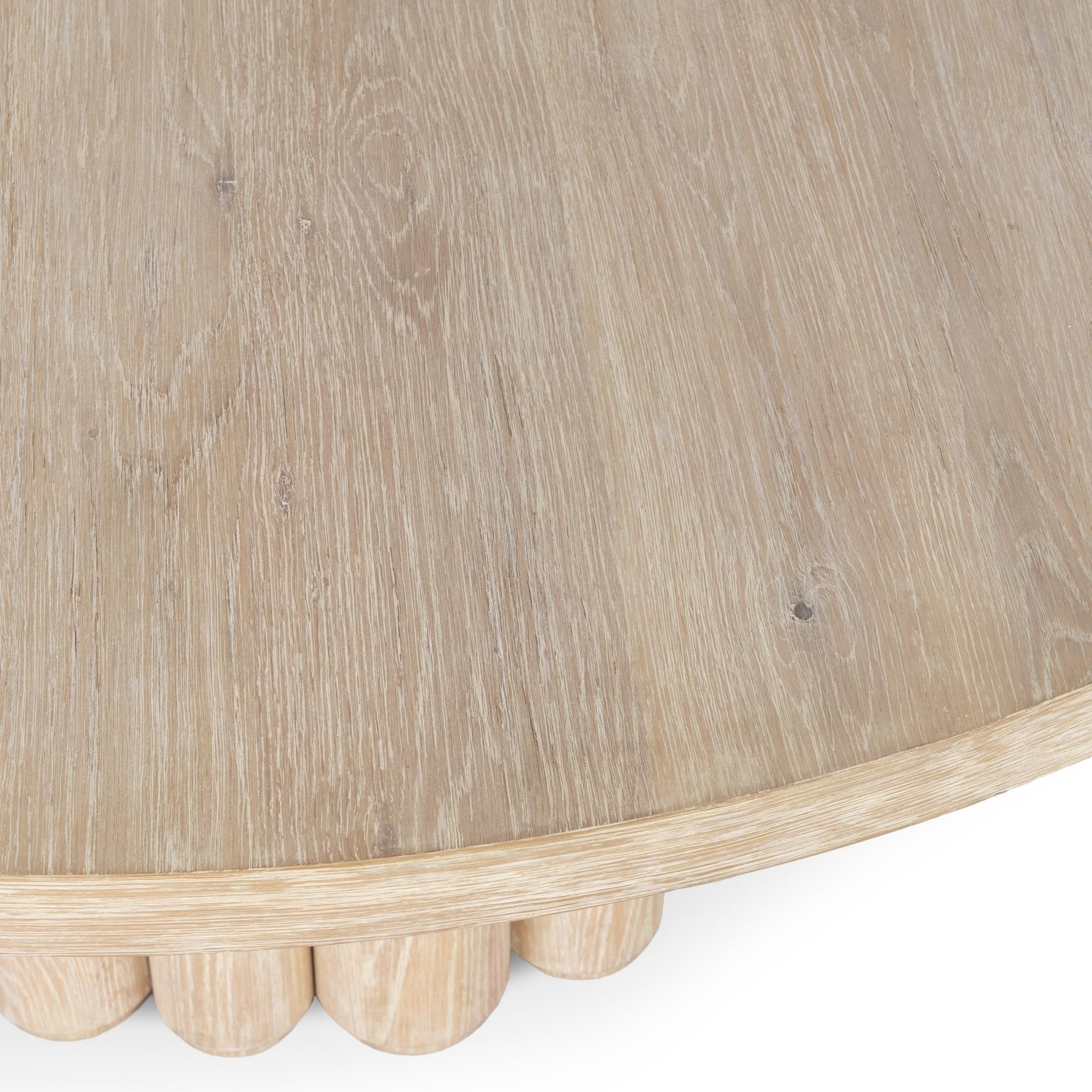 Tiber Dining Table - Cream Washed - 70