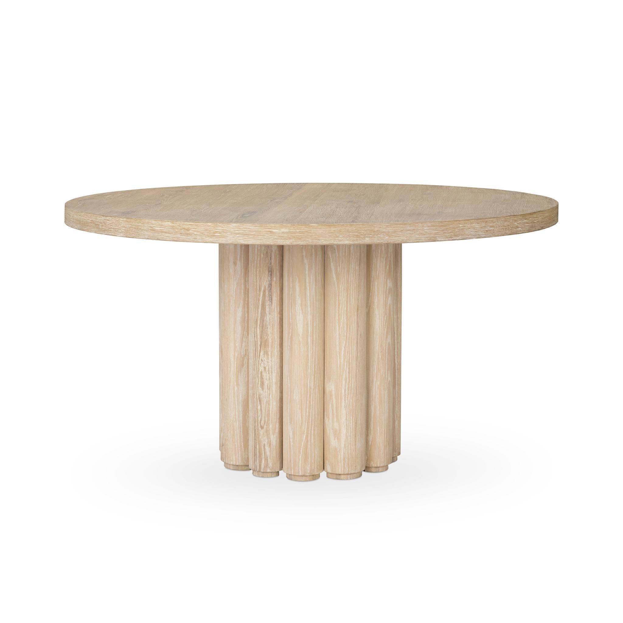 Tiber Dining Table - Cream Washed - 70