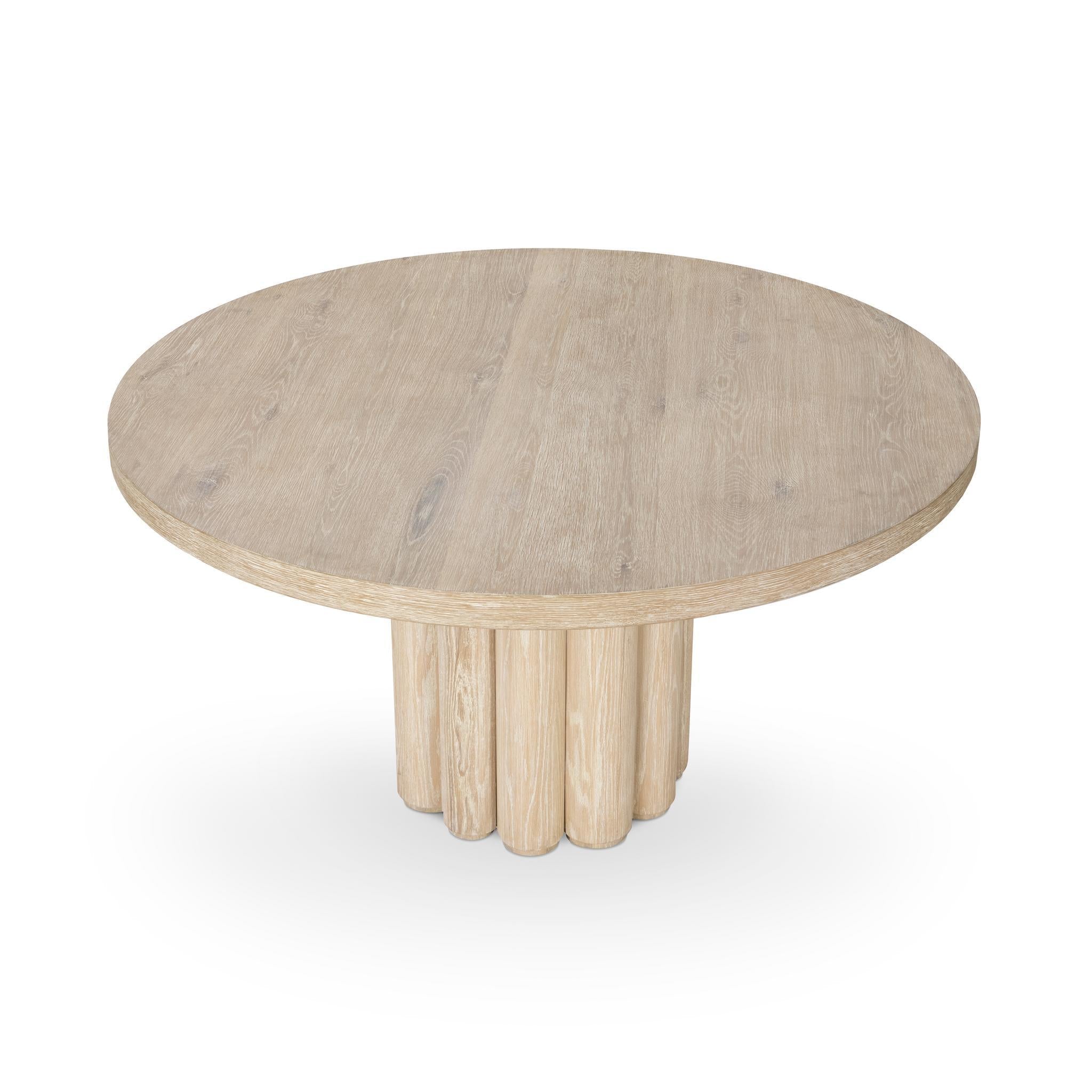 Tiber Dining Table - Cream Washed - 70