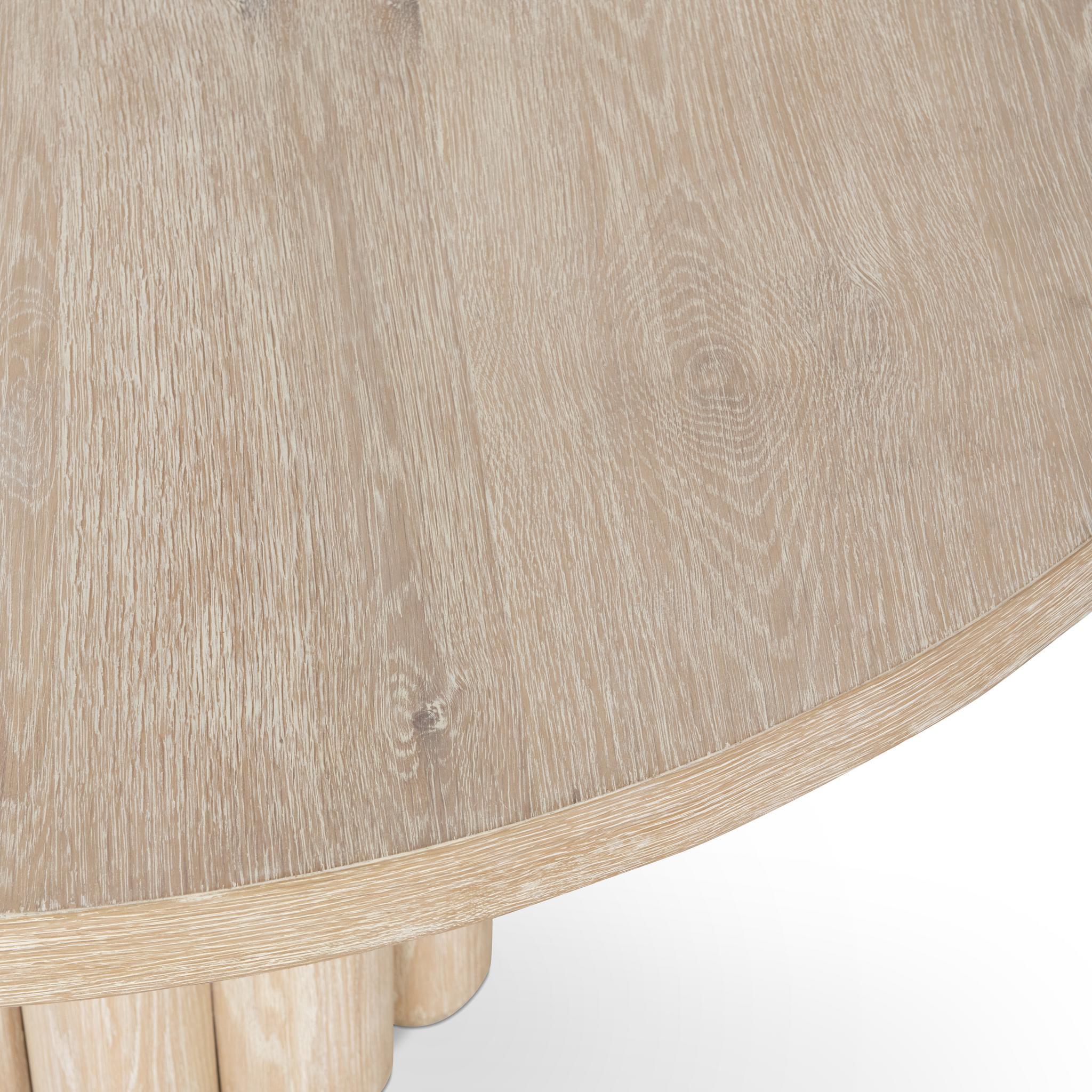 Tiber Dining Table - Cream Washed - 70
