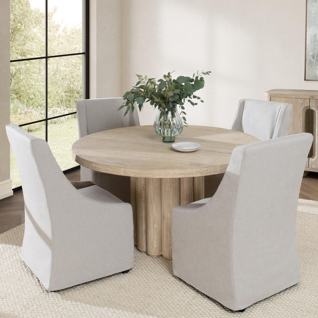 Tiber Solid Wood Round Dining Table