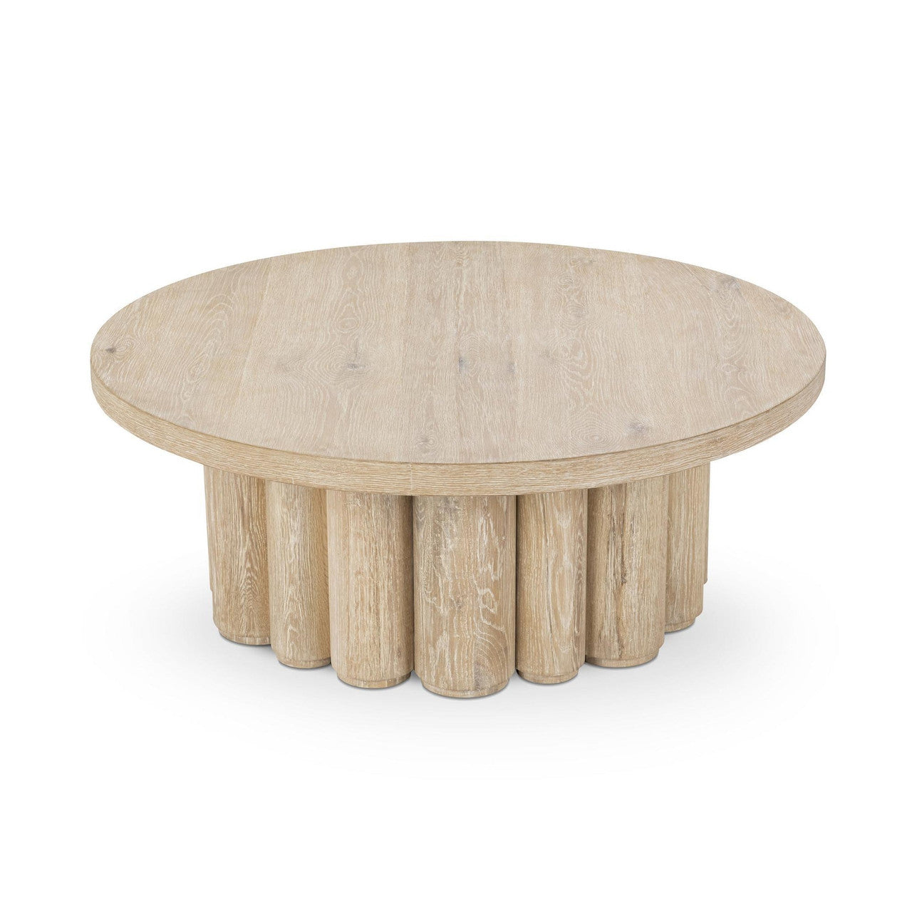 Tiber Solid Wood Round Coffee Table - 51031714