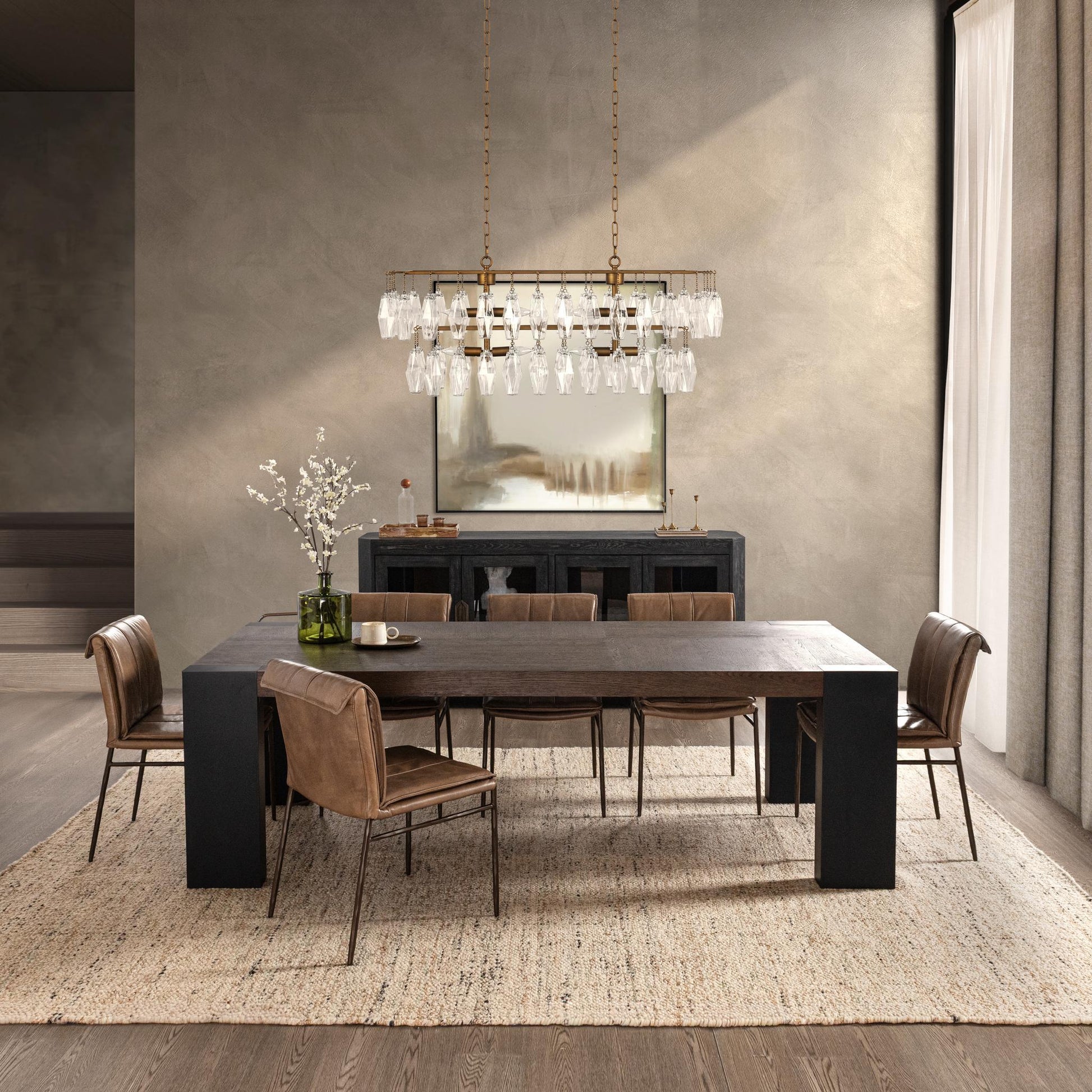 Deaven Dining Table - Toasted Brown