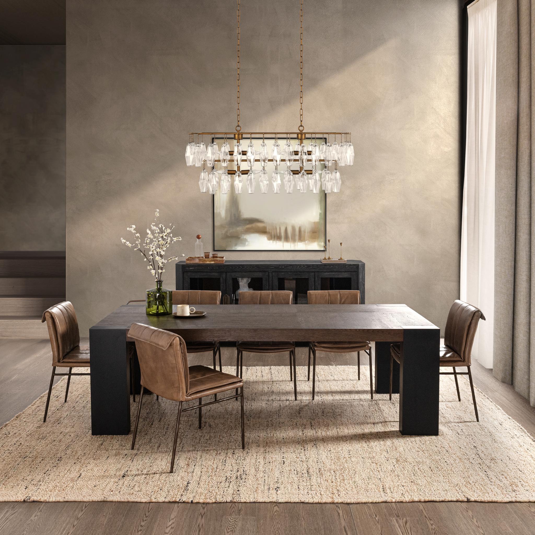 Deaven Dining Table - Toasted Brown
