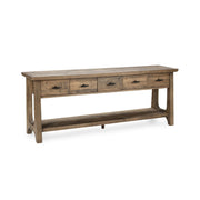 Talladega 5 Drawer Console Table - Natural Pine