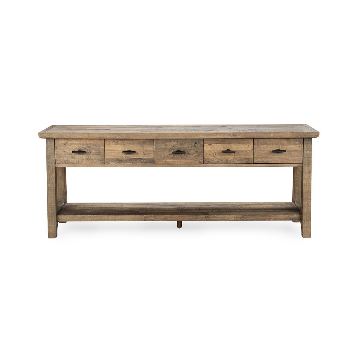 Talladega 5 Drawer Console Table - Natural Pine