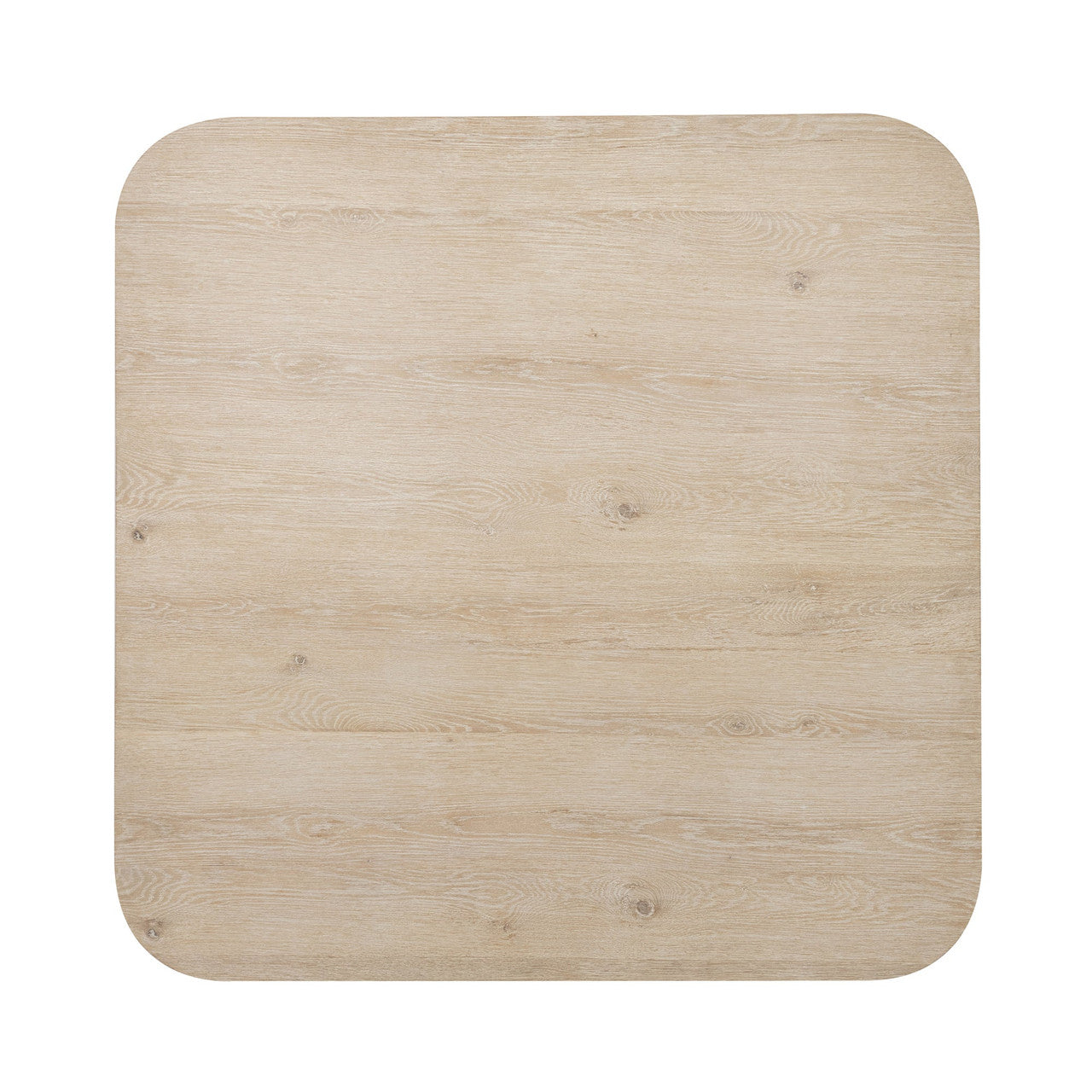 Travelle Cream Wash Oak Wood Square Pedestal Dining Table 60"
