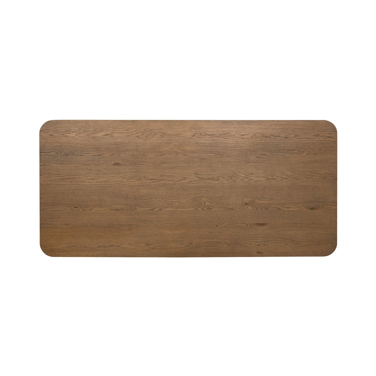 Travelle Tawny Brown Oak Wood Rectangle Dining Table 84"