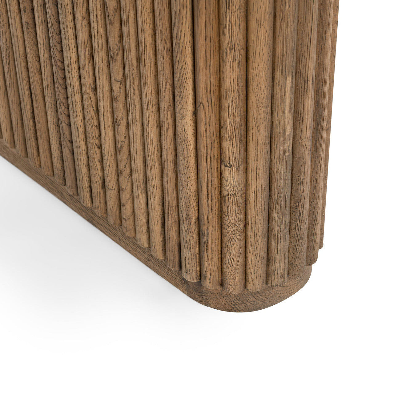 Travelle Tawny Brown Oak Wood Rectangle Dining Table 84"