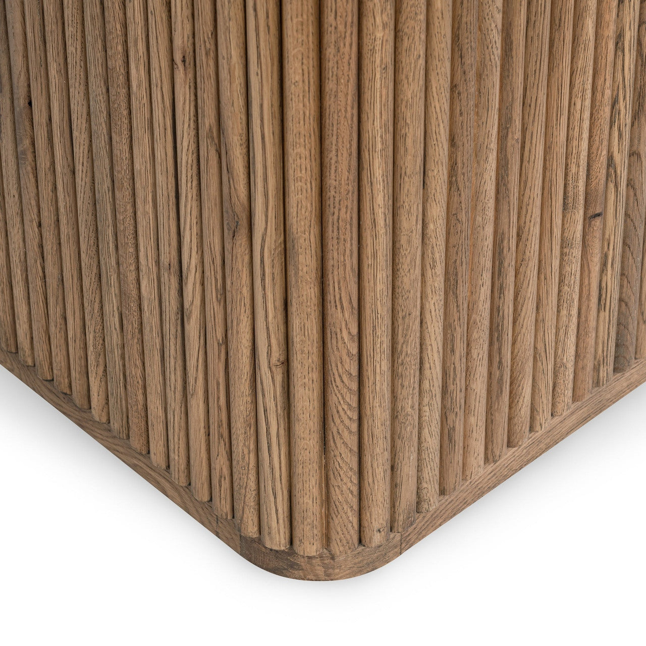 Travelle Brown Oak Wood Square Pedestal Dining Table 60"