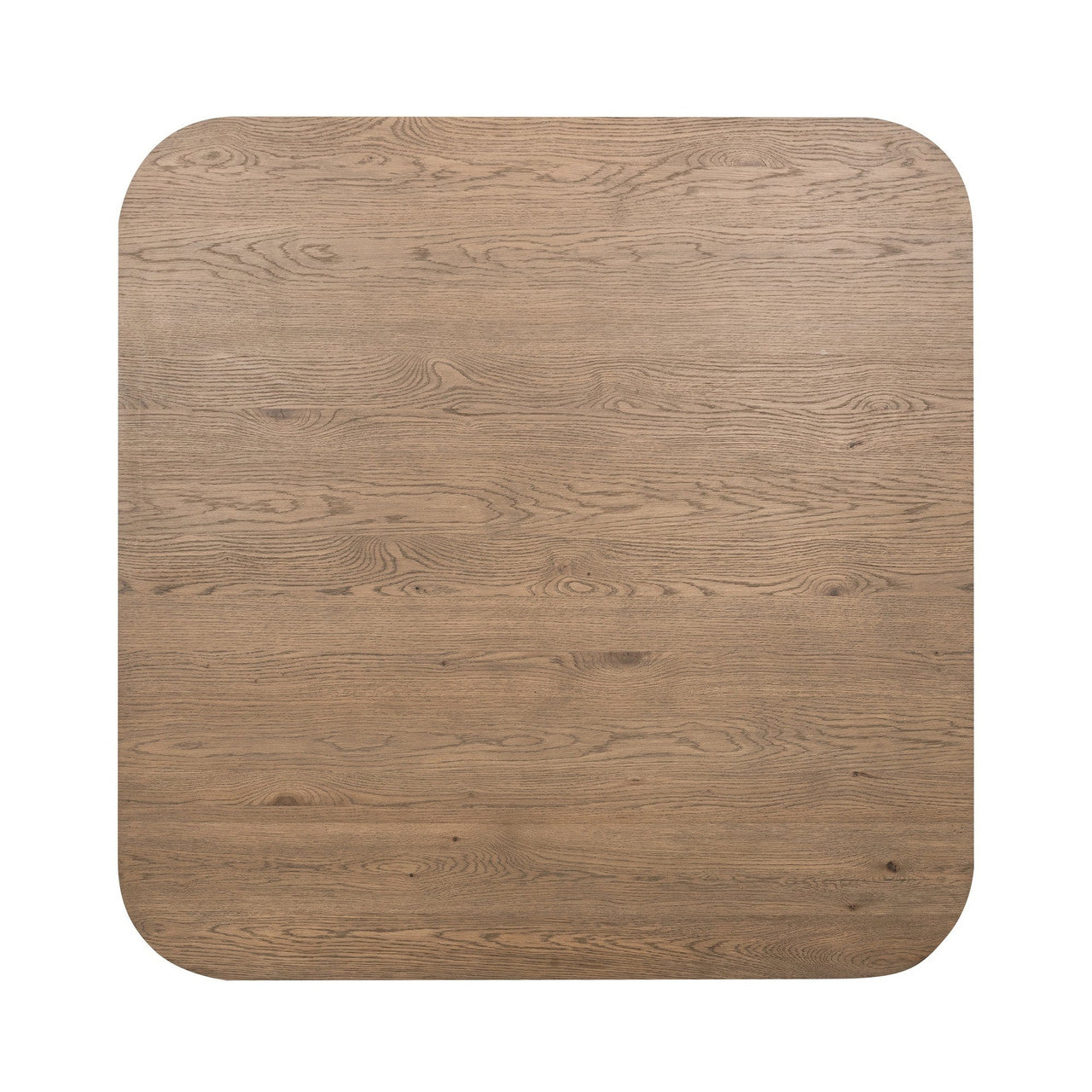Travelle Brown Oak Wood Square Pedestal Dining Table 60"
