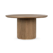 Vander Solid Wood Round Dining Table - Tawny Brown