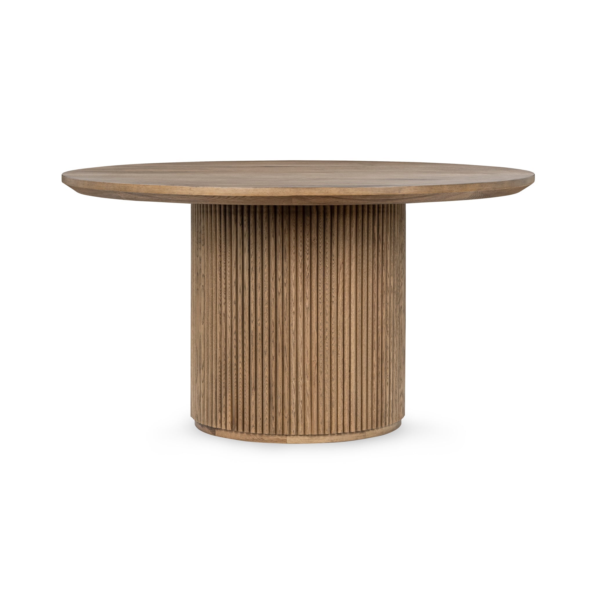 Vander Solid Wood Round Dining Table - Tawny Brown