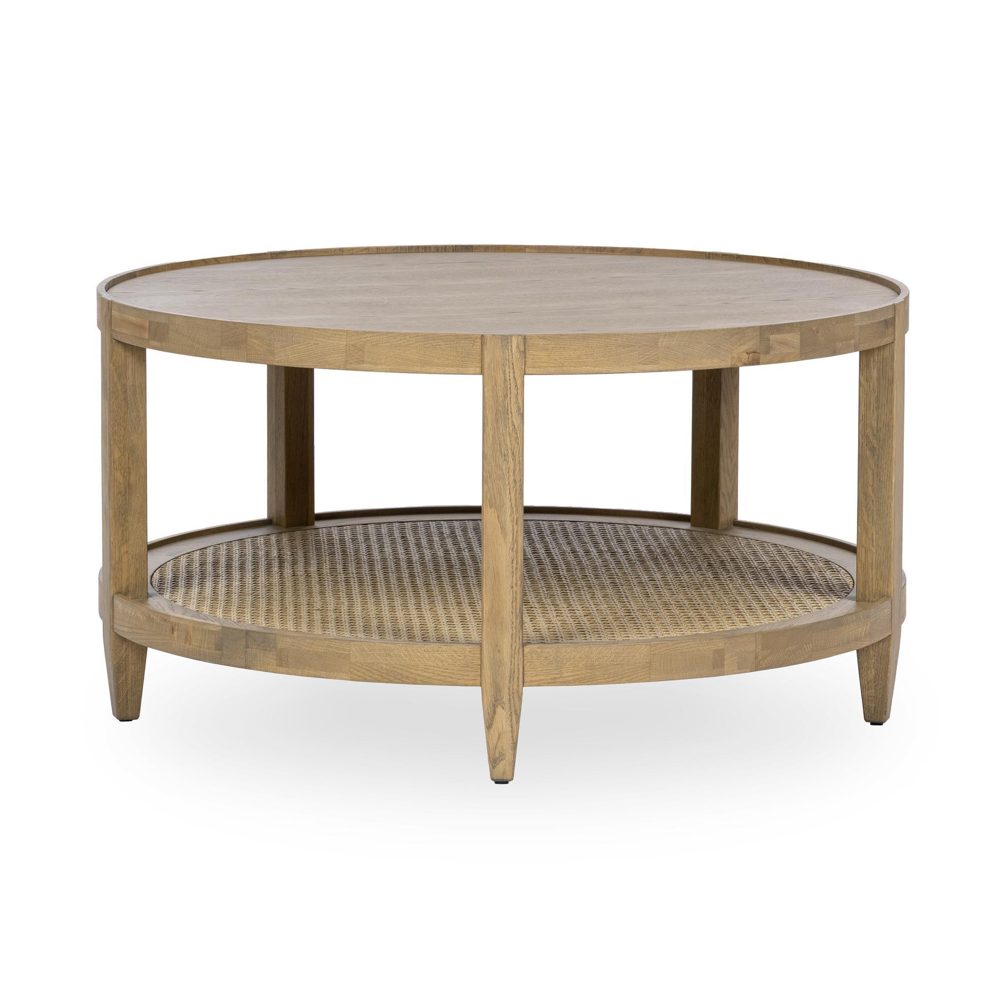 Devin Coffee Table - Khaki Mist - Latte Brown